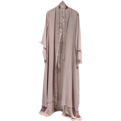 Chiffon-Cardigan-Abaya 2Schichten Plain
