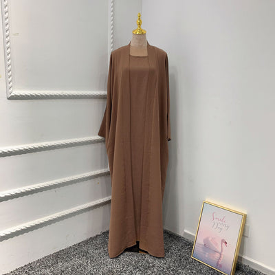 Abaya-Miss Dubai Zweiteiliger Anzug in Uni-Farbe