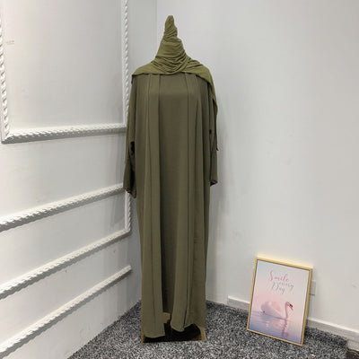 Abaya-Miss Dubai Zweiteiliger Anzug in Uni-Farbe