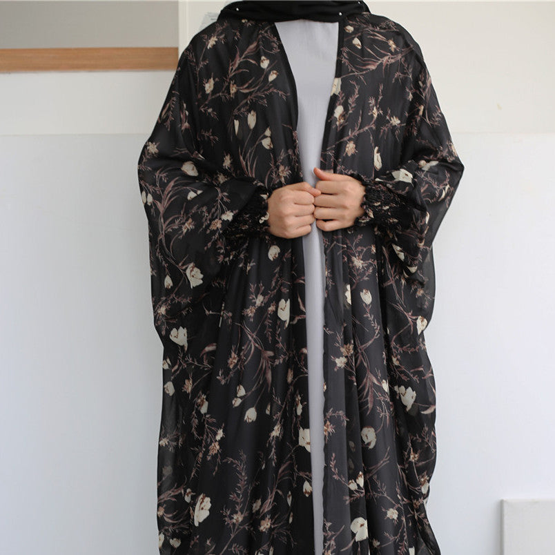 Chiffon-Print-Robenkleid