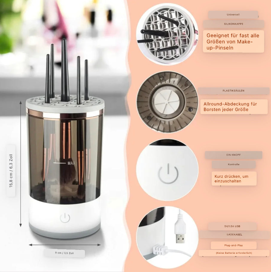 Automatischer Make-up-Pinselreiniger 3-in-1