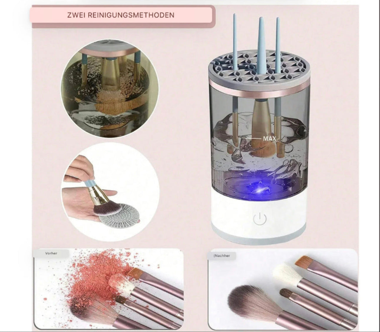 Automatischer Make-up-Pinselreiniger 3-in-1