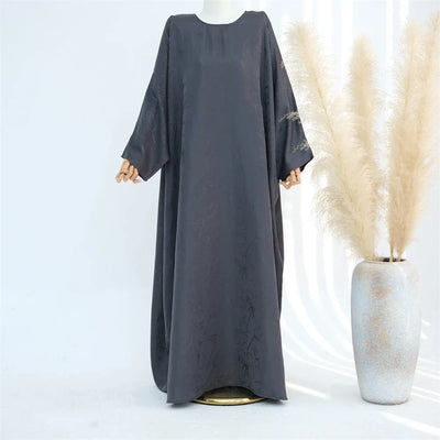 Satin Frauen Kaftan Marocain Robe Femme Musulmane Vestidos Schwarz Abaya Damen Dubai Muslimischen Kaftan Afrikanische Kleider Gebet Kleidung