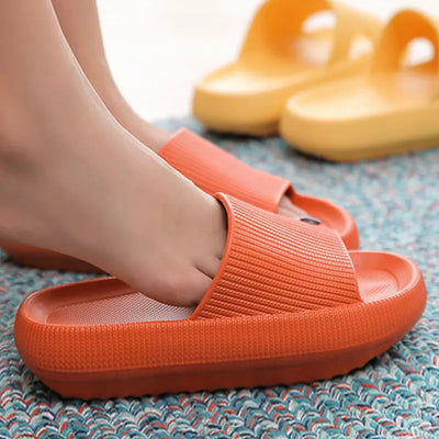 4CM Man Platform Slippers Summer Beach Eva Soft Sole Sandals Leisure Indoor Bathroom Anti Slip Shoes