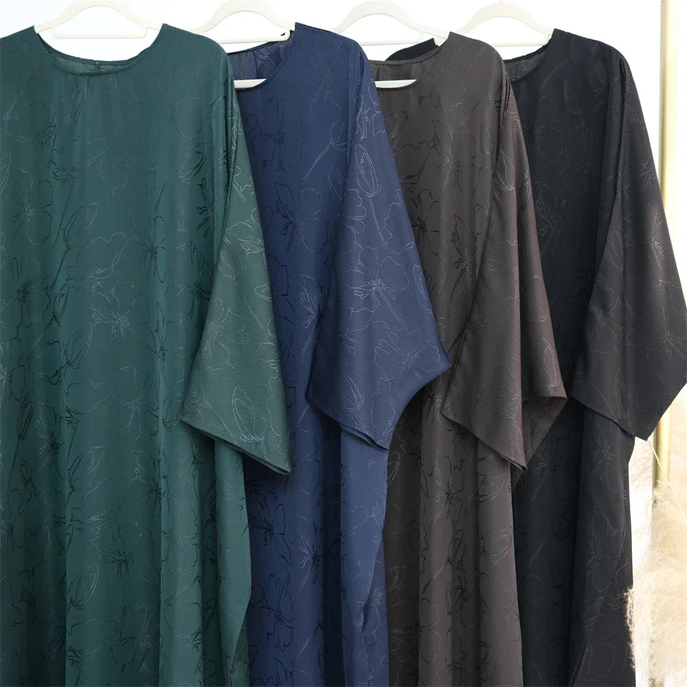 Satin Frauen Kaftan Marocain Robe Femme Musulmane Vestidos Schwarz Abaya Damen Dubai Muslimischen Kaftan Afrikanische Kleider Gebet Kleidung