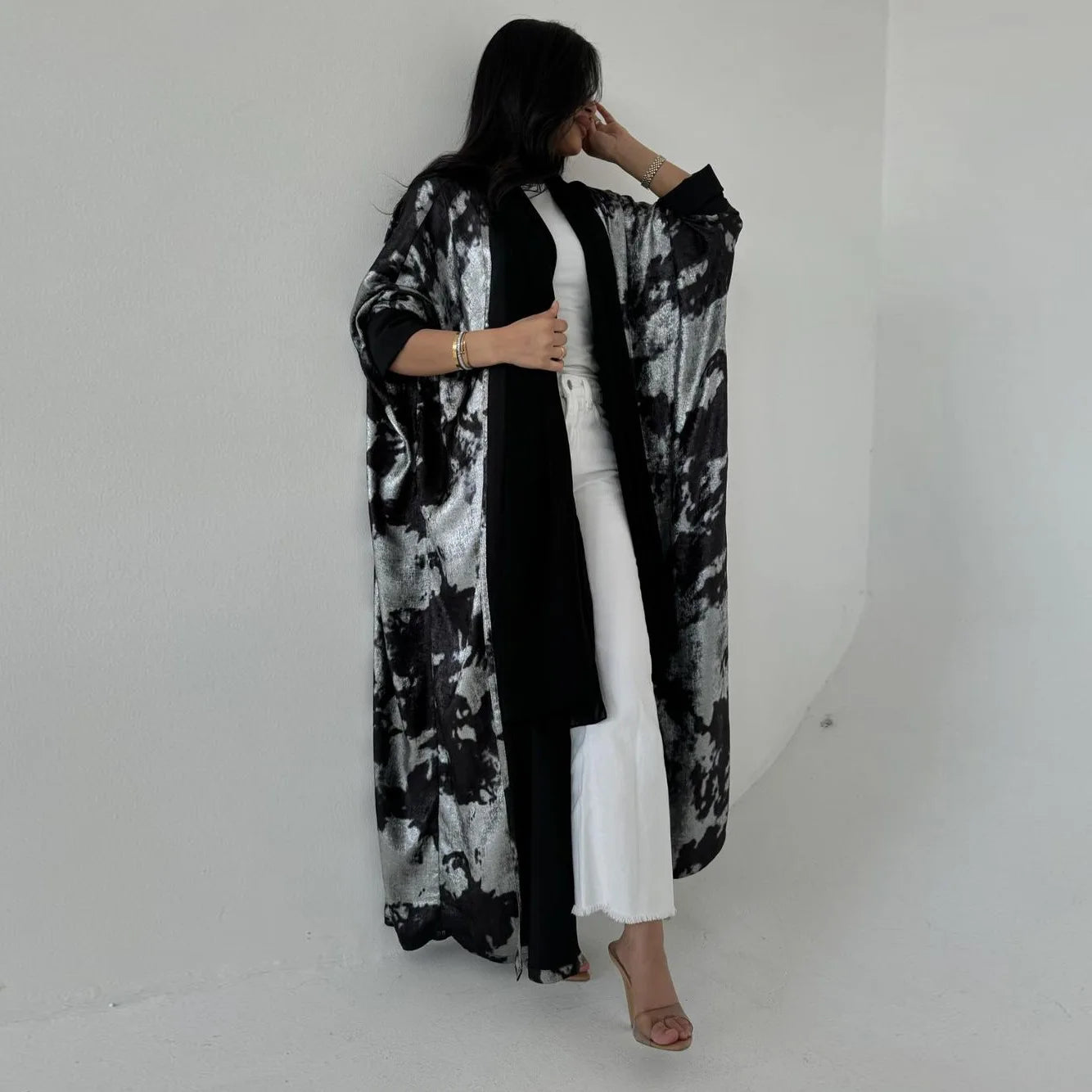 Eid kimono abaya cape bronzing offen abayas dubai luxus islam kleidung für muslimische frauen kaftan türkisches kleid jalabiya robe kleid