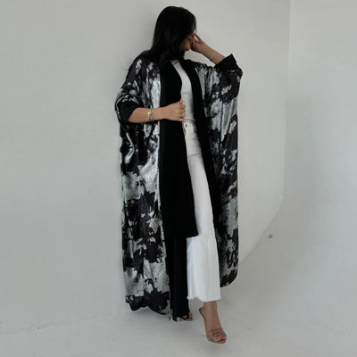 Eid kimono abaya cape bronzing offen abayas dubai luxus islam kleidung für muslimische frauen kaftan türkisches kleid jalabiya robe kleid
