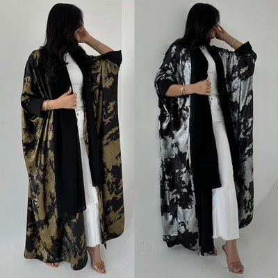 Eid kimono abaya cape bronzing offen abayas dubai luxus islam kleidung für muslimische frauen kaftan türkisches kleid jalabiya robe kleid