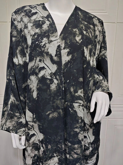 Siskakia Open Abaya für muslimische Frau Fledermaus Ärmel elegante lose Strickjacke Dubai marok kanis che Mode Kebaya Kleidung