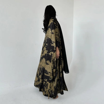 Eid kimono abaya cape bronzing offen abayas dubai luxus islam kleidung für muslimische frauen kaftan türkisches kleid jalabiya robe kleid