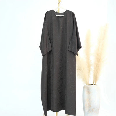 Satin Frauen Kaftan Marocain Robe Femme Musulmane Vestidos Schwarz Abaya Damen Dubai Muslimischen Kaftan Afrikanische Kleider Gebet Kleidung