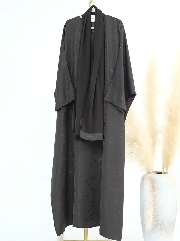 Satin Frauen Kaftan Marocain Robe Femme Musulmane Vestidos Schwarz Abaya Damen Dubai Muslimischen Kaftan Afrikanische Kleider Gebet Kleidung