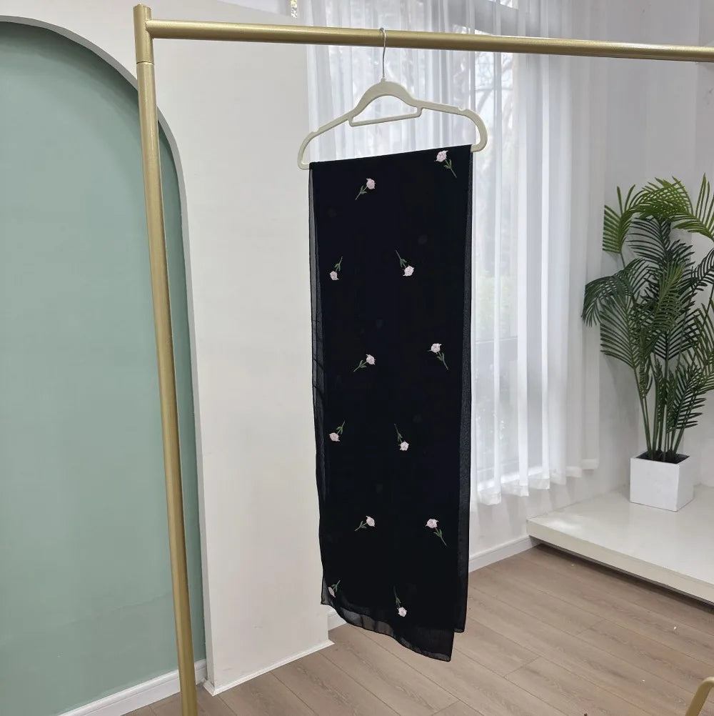 Blume Stickerei Dubai Offene Abaya Muslimische Frauen Elegante Strickjacke Mantel Nahen Osten Türkei Islam Kleidung Islamischen Party Robe