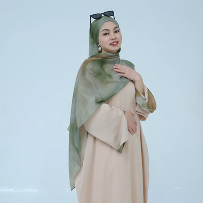 2025 Ramadan Neue Abaya Gedruckt Manschetten Muslimischen Kleid Plain Nida Geschlossene Abayas Muslimische Frauen Modest Kleider Eid Islamische Kleidung