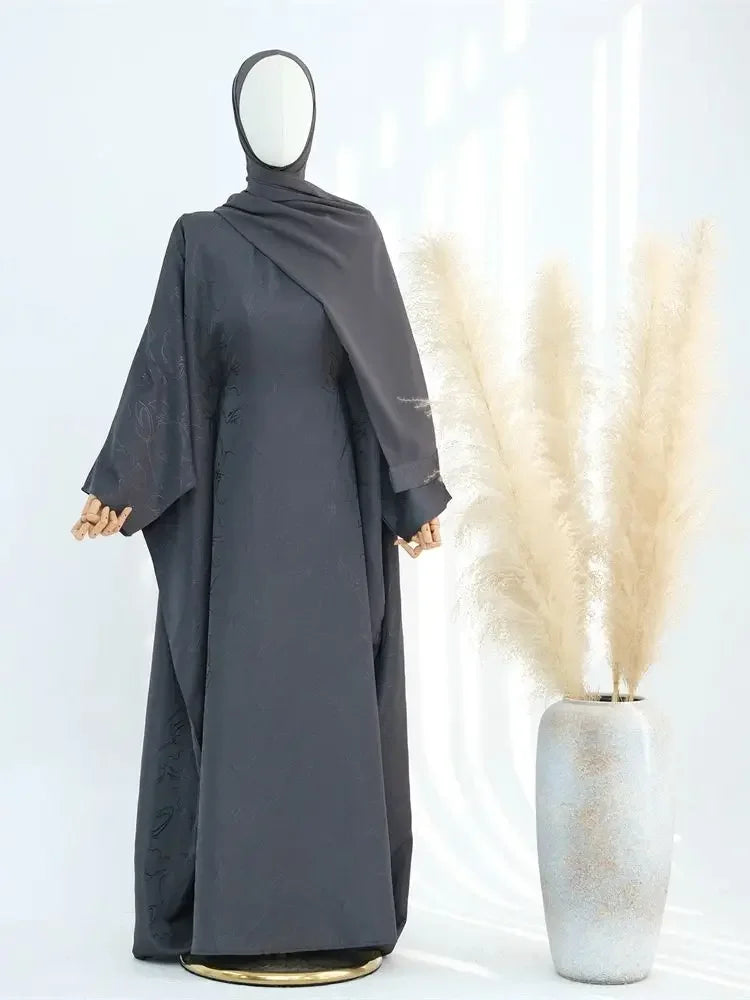 Satin Frauen Kaftan Marocain Robe Femme Musulmane Vestidos Schwarz Abaya Damen Dubai Muslimischen Kaftan Afrikanische Kleider Gebet Kleidung