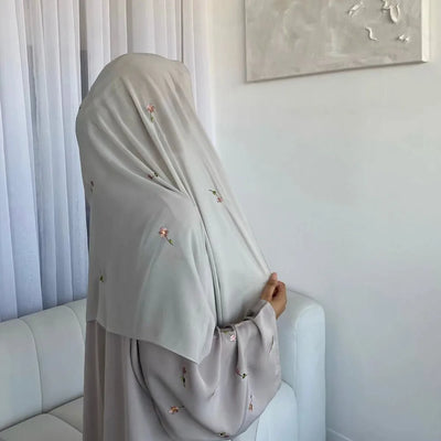 Blume Stickerei Dubai Offene Abaya Muslimische Frauen Elegante Strickjacke Mantel Nahen Osten Türkei Islam Kleidung Islamischen Party Robe
