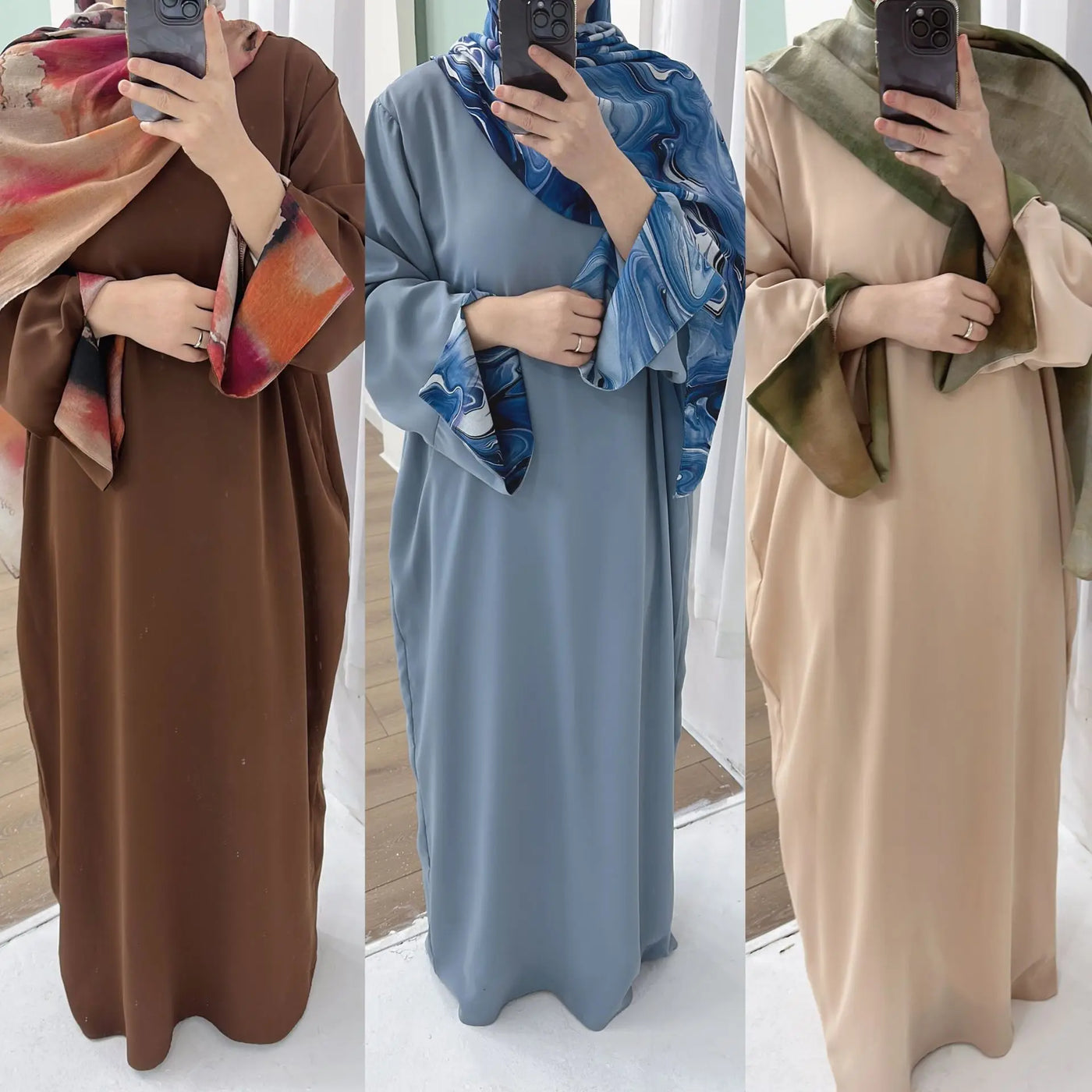 2025 Ramadan Neue Abaya Gedruckt Manschetten Muslimischen Kleid Plain Nida Geschlossene Abayas Muslimische Frauen Modest Kleider Eid Islamische Kleidung