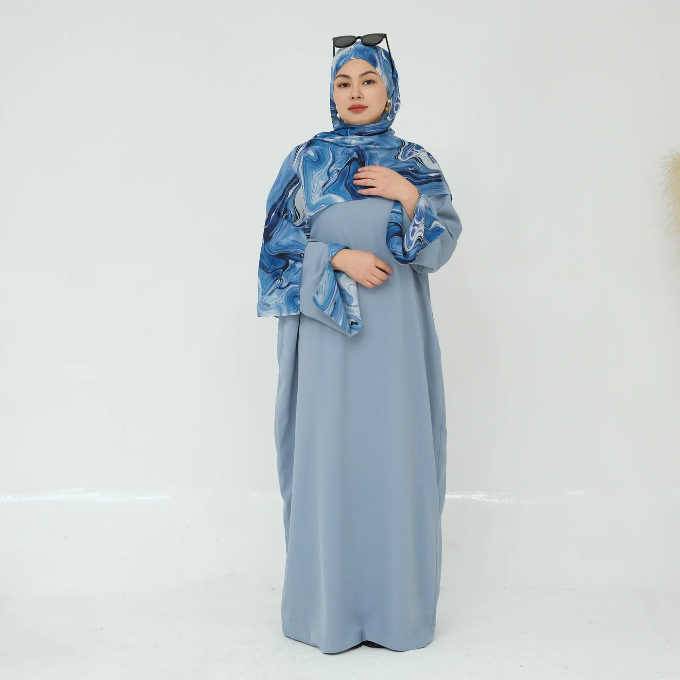 2025 Ramadan Neue Abaya Gedruckt Manschetten Muslimischen Kleid Plain Nida Geschlossene Abayas Muslimische Frauen Modest Kleider Eid Islamische Kleidung