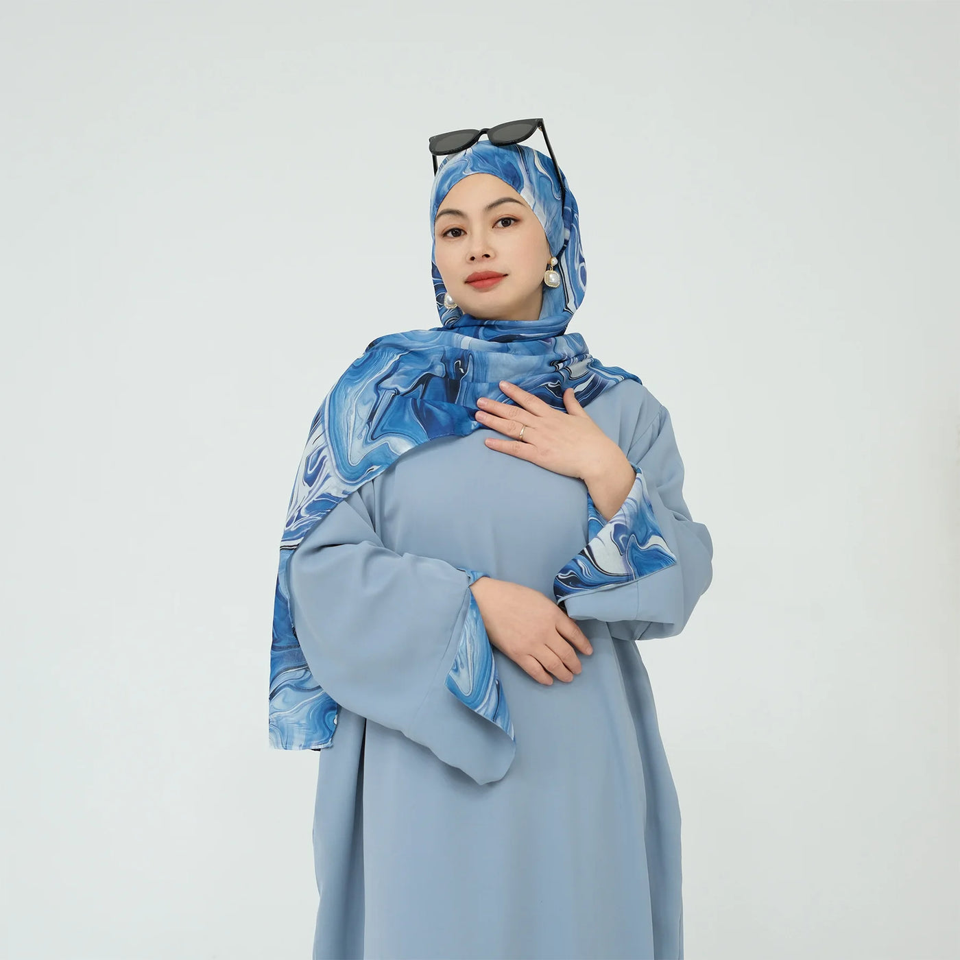 2025 Ramadan Neue Abaya Gedruckt Manschetten Muslimischen Kleid Plain Nida Geschlossene Abayas Muslimische Frauen Modest Kleider Eid Islamische Kleidung