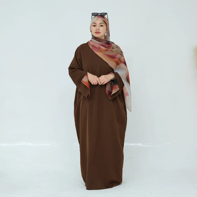 2025 Ramadan Neue Abaya Gedruckt Manschetten Muslimischen Kleid Plain Nida Geschlossene Abayas Muslimische Frauen Modest Kleider Eid Islamische Kleidung