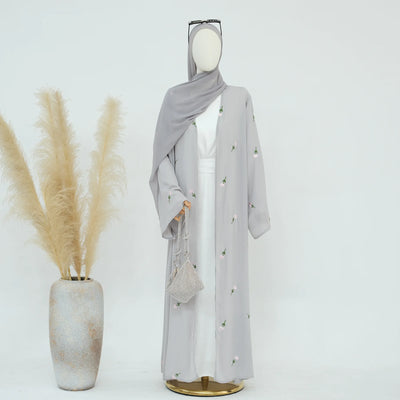 2024 New Black Embroideried Kimono Cardigan Abaya Dubai Luxury Muslim Kaftan Abayas For Women Turkish Islamic Clothing Outfit