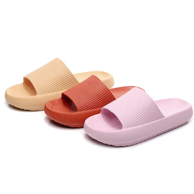 4CM Man Platform Slippers Summer Beach Eva Soft Sole Sandals Leisure Indoor Bathroom Anti Slip Shoes