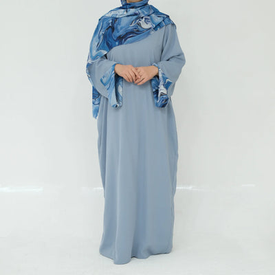 2025 Ramadan Neue Abaya Gedruckt Manschetten Muslimischen Kleid Plain Nida Geschlossene Abayas Muslimische Frauen Modest Kleider Eid Islamische Kleidung