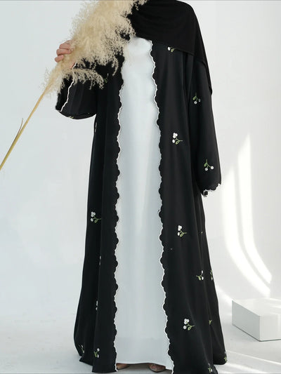 Eid Muslim Abaya for Women Embroidery Cardigan Dresses Abayas Ramadan Morocco Dubai Jalabiya Kaftan Vestidos Arab Long Robe 2025