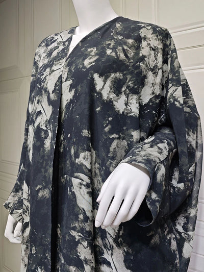Siskakia Open Abaya für muslimische Frau Fledermaus Ärmel elegante lose Strickjacke Dubai marok kanis che Mode Kebaya Kleidung