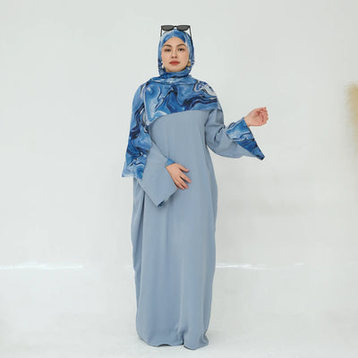 2025 Ramadan Neue Abaya Gedruckt Manschetten Muslimischen Kleid Plain Nida Geschlossene Abayas Muslimische Frauen Modest Kleider Eid Islamische Kleidung