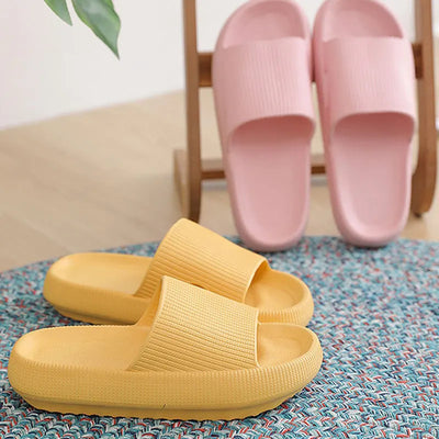 4CM Man Platform Slippers Summer Beach Eva Soft Sole Sandals Leisure Indoor Bathroom Anti Slip Shoes