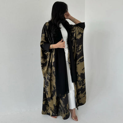 Eid kimono abaya cape bronzing offen abayas dubai luxus islam kleidung für muslimische frauen kaftan türkisches kleid jalabiya robe kleid