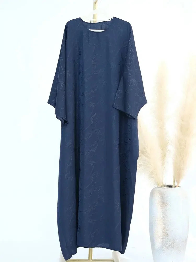 Satin Frauen Kaftan Marocain Robe Femme Musulmane Vestidos Schwarz Abaya Damen Dubai Muslimischen Kaftan Afrikanische Kleider Gebet Kleidung