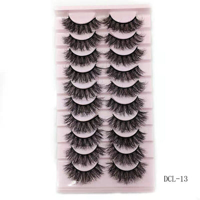 drei-dimensionale zehn paar wimpern