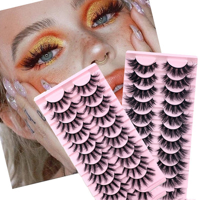 drei-dimensionale zehn paar wimpern