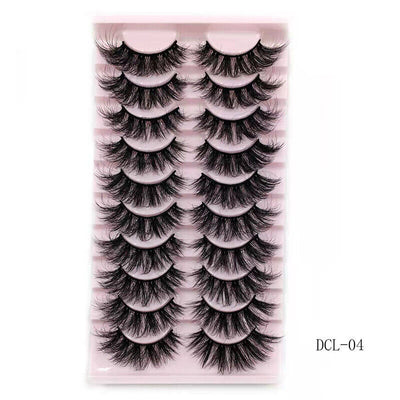 drei-dimensionale zehn paar wimpern