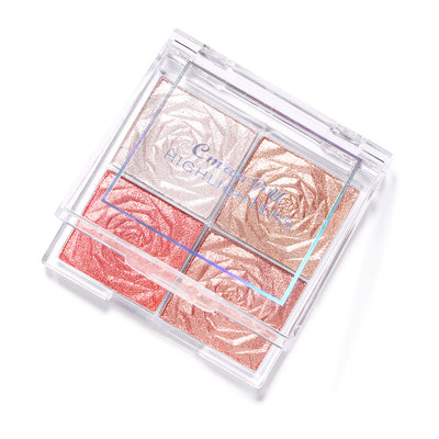 CmaaDu 4 Farben Highlighter Lidschatten Rouge.