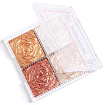 CmaaDu 4 Farben Highlighter Lidschatten Rouge.